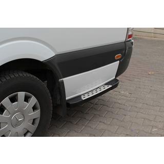 Бокові пороги DOT-Line за колесом (2 шт., Алюм.) Mercedes Sprinter W901/902/903/904/905 1995-2006 рр. фото 1