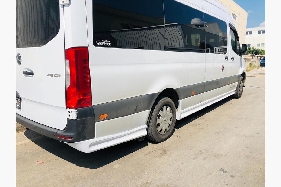 Mercedes Sprinter W907/W910 2018- рр. Комплект порогів (під фарбування) L3 - Long (під тюнінг бампер) Image