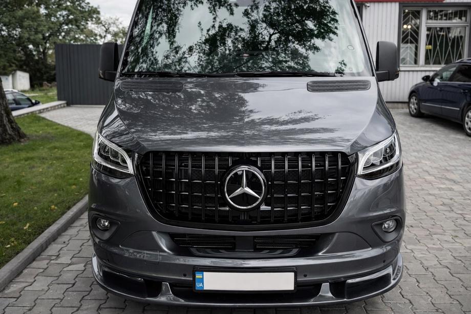 Mercedes Sprinter W907/W910 2018- рр. Нижня накладка на передній бампер (під фарбування)