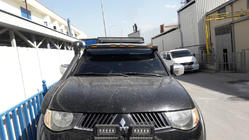 Mitsubishi L200 2015-2024 рр. Козирьок на лобове скло (Meliset LED) фото 2