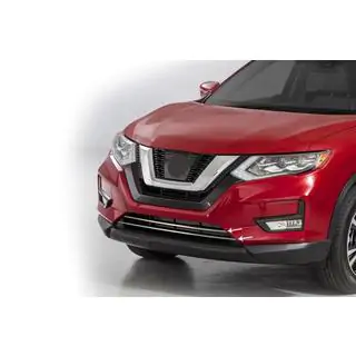 Накладки на решітку бампера (2017-2021, 2 шт, нерж) Nissan X-trail T32/Rogue 2014-2021 рр. фото 1