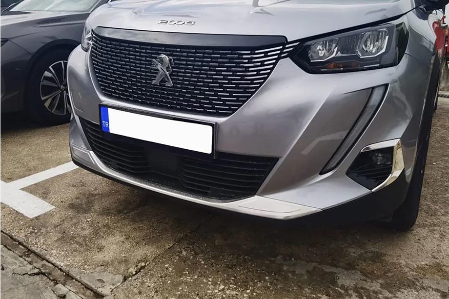 Peugeot 2008 2019- рр. Накладка на передній бампер (2 шт, нерж) Фото 1
