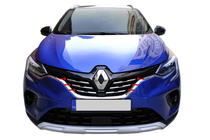 Renault Captur 2019- рр. Накладки на решетку (6 шт, нерж.) фото 3
