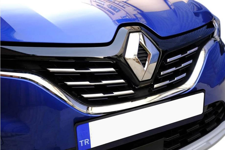 Renault Captur 2019- рр. Накладки на решетку (6 шт, нерж.) Image