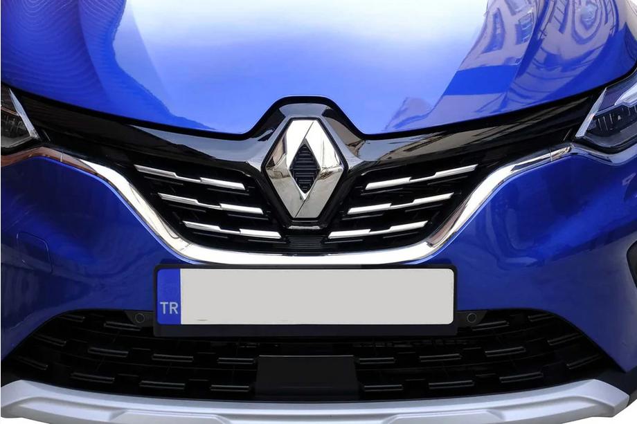 Renault Captur 2019- рр. Накладки на решетку (6 шт, нерж.) Фото 4