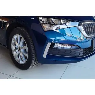 Накладки на протитуманки (2 шт, нерж) Skoda Scala 2018- рр. фото 1
