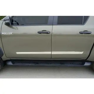 Накладки на молдинги OmsaLine (4 шт, нерж) Toyota Hilux 2015- рр. фото 2