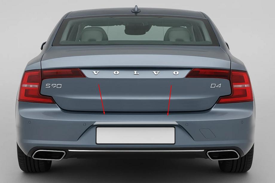 Volvo S90/V90 2016- рр. Хром планка над номером (для S90, нерж) Image