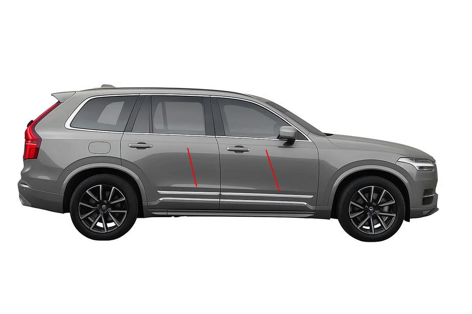 Volvo XC90 2015- рр. Молдинги на двері (4 шт, нерж.) Image