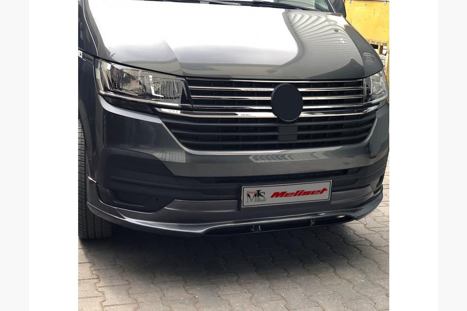 Volkswagen T6 2015-2024 рр. Накладка на передній бампер 2019+ (під фарбування) Фото 2