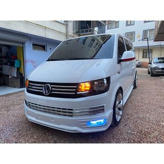 Накладка на передній бампер Genis 2015-2018 (під фарбування) Volkswagen T6 2015-2024 рр. фото 3