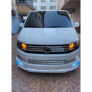 Накладка на передній бампер Genis 2015-2018 (під фарбування) Volkswagen T6 2015-2024 рр. фото 2