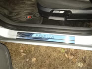 Ford Focus III 2011-2017 рр. Накладки на пороги Carmos V2 (4 шт., нерж.) фото 1