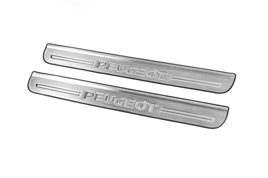 Peugeot 307 2001-2008 рр. Накладки на пороги Carmos V2 (2 шт, сталь) Фото 2