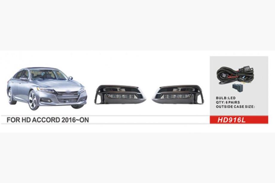 Honda Accord X 2017-2022 рр. Противотуманки EU-type (2017-2020, LED) Фото 1