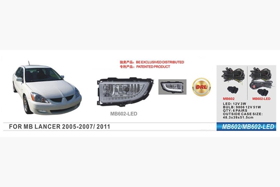 Mitsubishi Lancer 9 2004-2008 рр. Противотуманки (2 шт, LED) Image