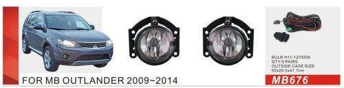 Mitsubishi Outlander 2006-2012 рр. Противотуманки 2009-2012 (2 шт, галоген) фото 1