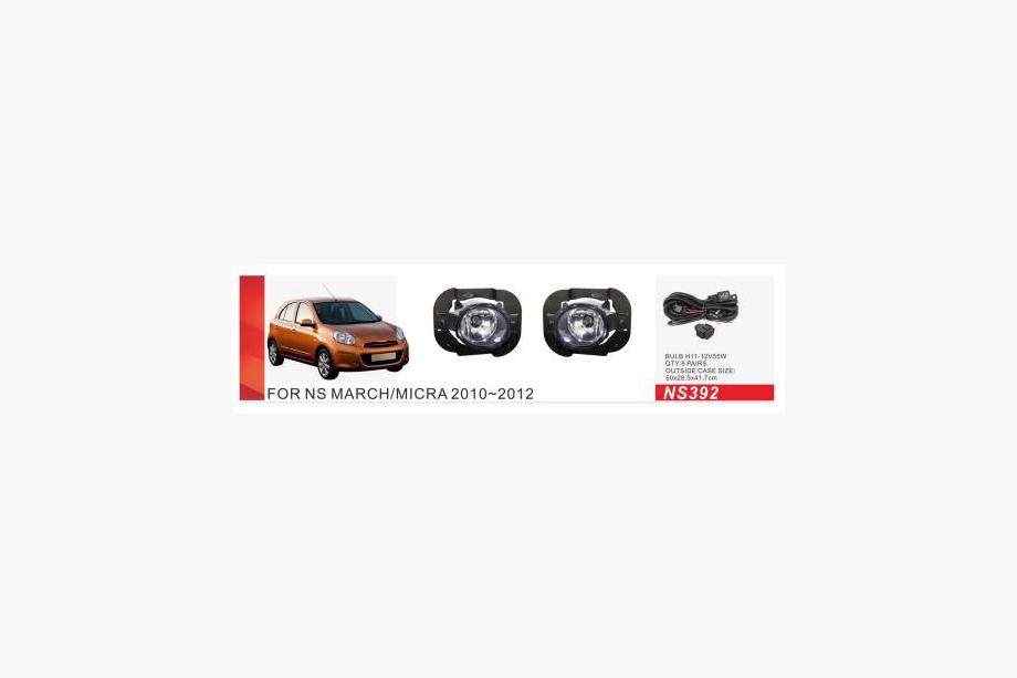 Nissan Micra K13 2011-2016 рр. Противотуманки 2010-2012 (2 шт, галогенні) Image