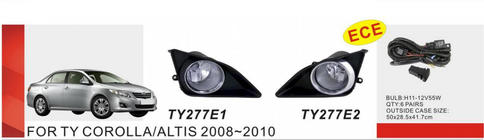 Toyota Corolla 2007-2013 рр. Протитуманки 2007-2010 (2 шт, галогенні) фото 1