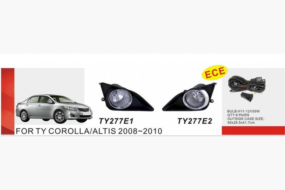 Toyota Corolla 2007-2013 рр. Протитуманки 2007-2010 (2 шт, галогенні) Image