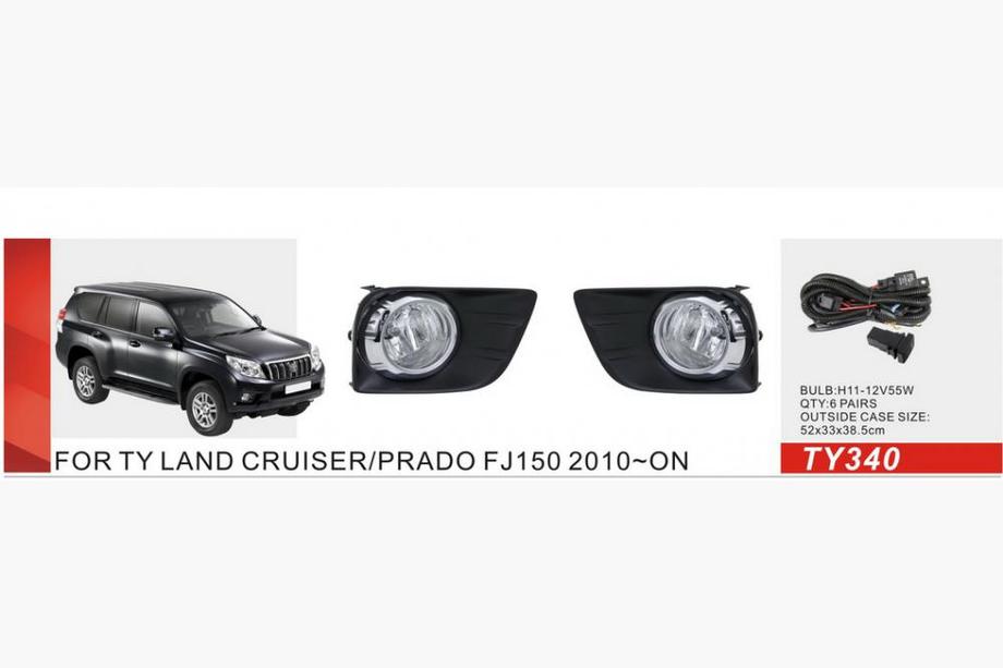 Toyota Land Cruiser Prado 150 2009-2023 рр. Протитуманки 2010-2013 (2 шт, галогенні) Image