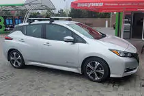 Nissan Leaf 2017- рр. Автобагажник для гладкого даху (хром, пара) фото 2