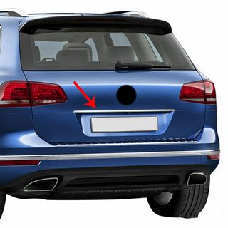 Хром планка над номером OmsaLine (нерж) Volkswagen Touareg 2018- рр. фото 2