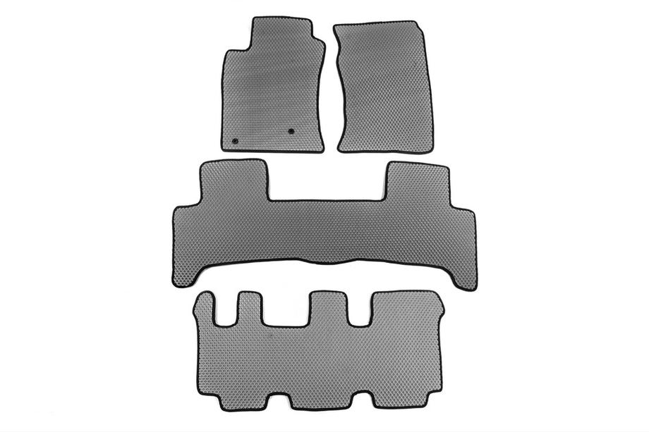 Toyota Land Cruiser Prado 120 2002-2009 рр. Килимки EVA (3 ряди, сірі) Image