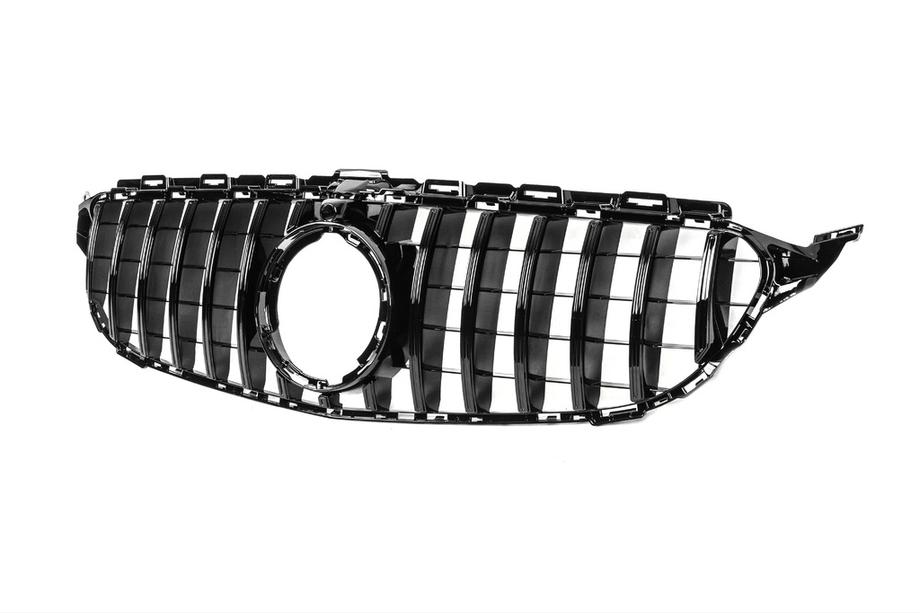 Mercedes C-class W205 2014-2021 рр. Передня решітка Panamericana GT Black (для Avantgarde/AMG-Line/C43 AMG) 2014-2021, без камери Фото 7