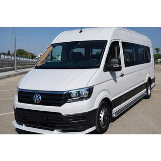 Накладка ліп на передній бампер (під фарбування) Volkswagen Crafter 2016- рр. фото 2