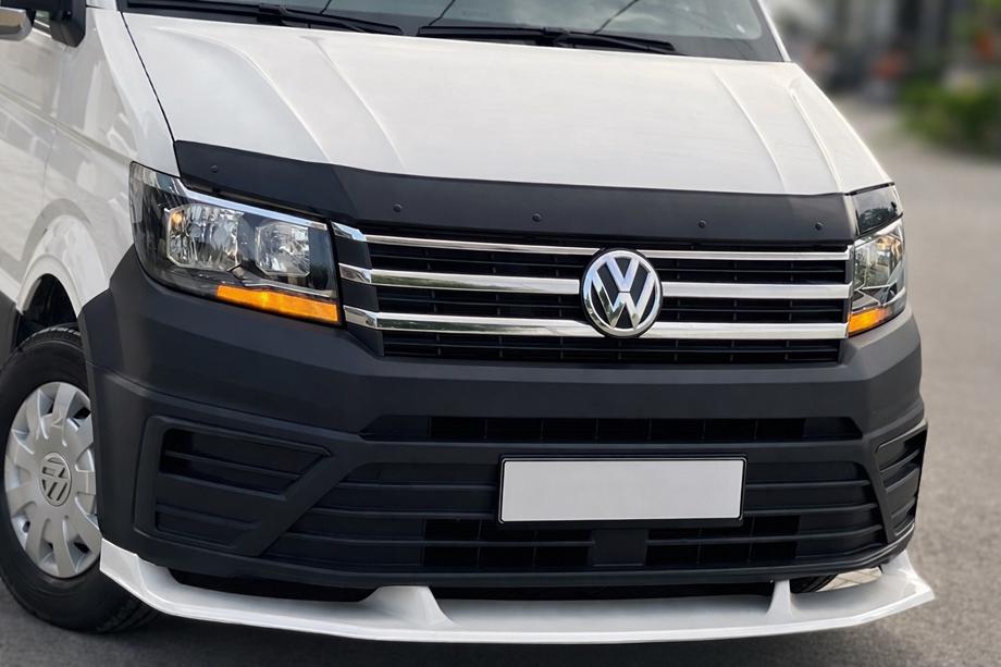 Volkswagen Crafter 2016- рр. Накладка ліп на передній бампер (під фарбування) Фото 1
