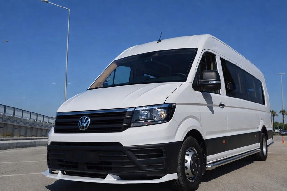 Volkswagen Crafter 2016- рр. Накладка ліп на передній бампер (під фарбування) Фото 3