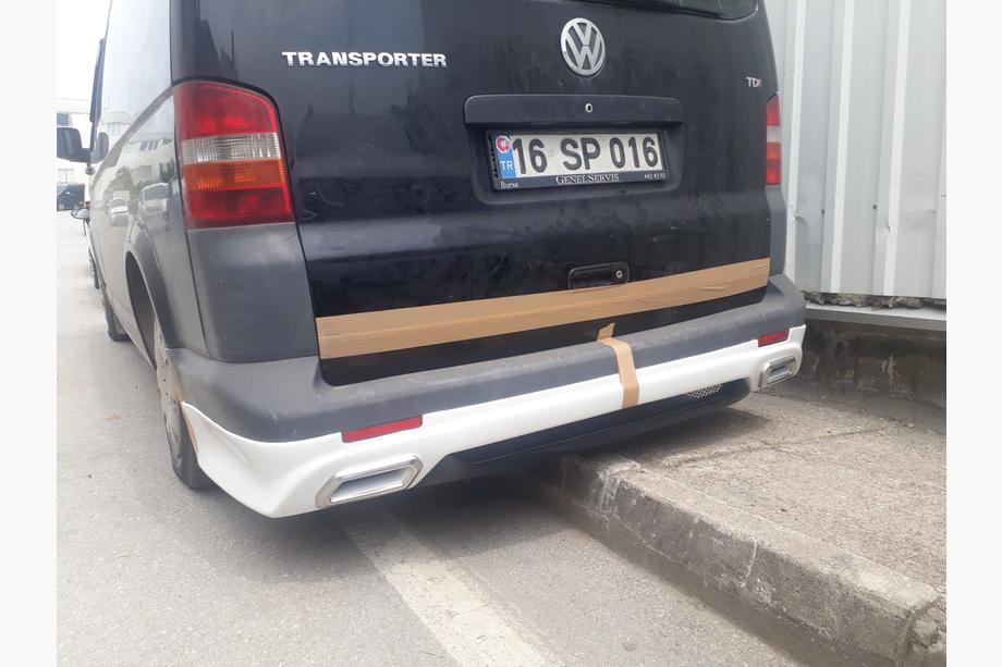 Volkswagen T6 2015-2024 рр. Задня нижня накладка Sport 3 (під фарбування) Фото 5