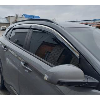 Вітровики з хромованим молдингом (4 шт, Niken)