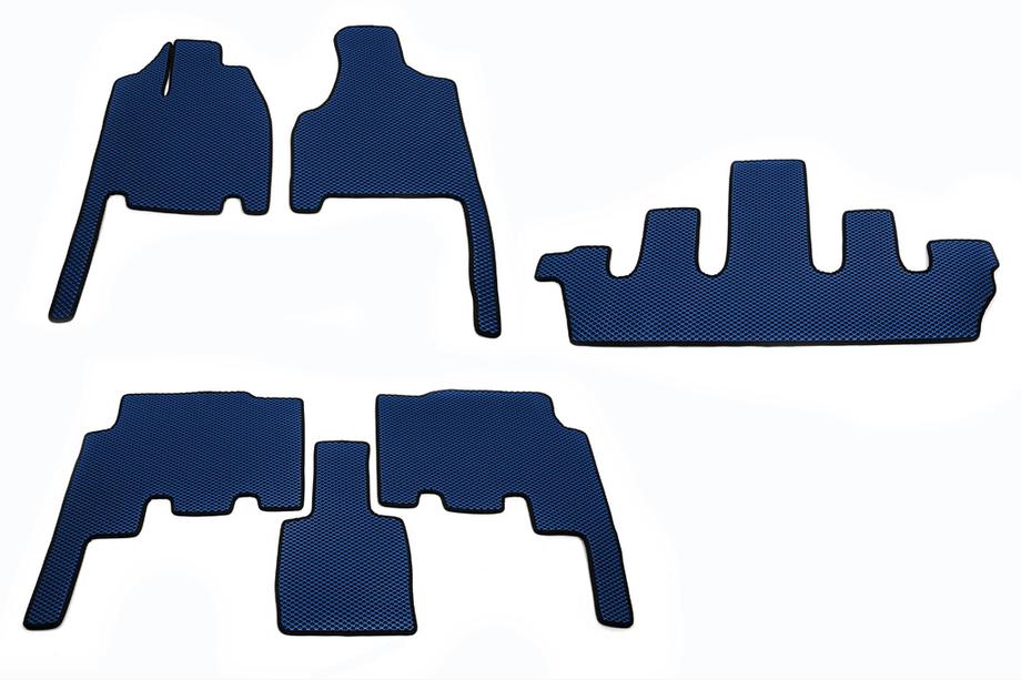 Chrysler Voyager 2001-2007 рр. Килимки (3 ряди, EVA, сині) Image