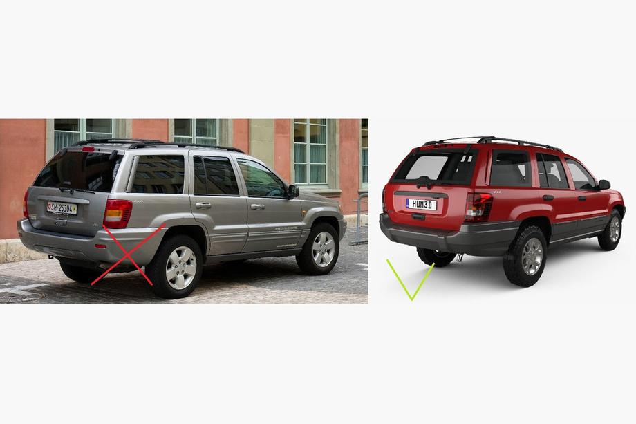 Jeep Grand Cherokee WJ 1999-2004 рр. Бризковики Premium (4 шт) Фото 3