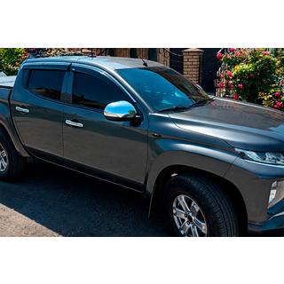 Вітровики з хромованим молдингом (4 шт, Niken) Mitsubishi L200 2015-2024 рр. фото 1