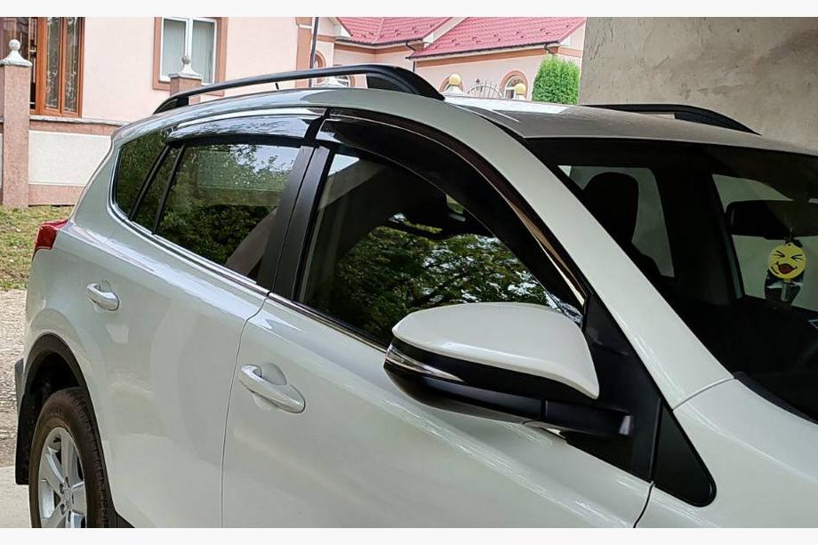 Toyota Rav 4 2013-2018 рр. Вітровики з хромованим молдингом (4 шт, Niken) Фото 4