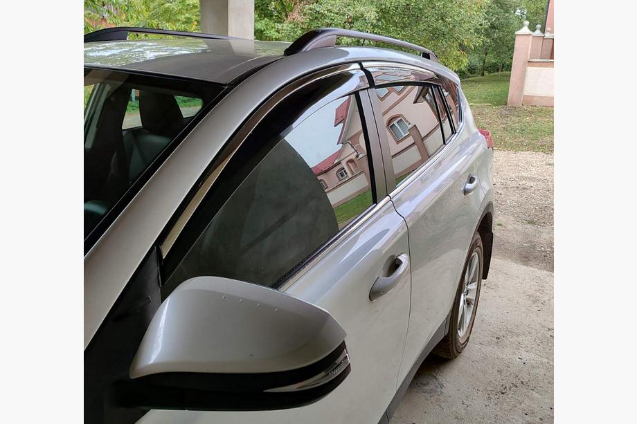 Toyota Rav 4 2013-2018 рр. Вітровики з хромованим молдингом (4 шт, Niken) Фото 3