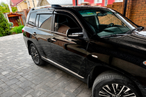 Toyota Highlander 2008-2013 рр. Вітровики з хромованим молдингом (4 шт, Niken) фото 6