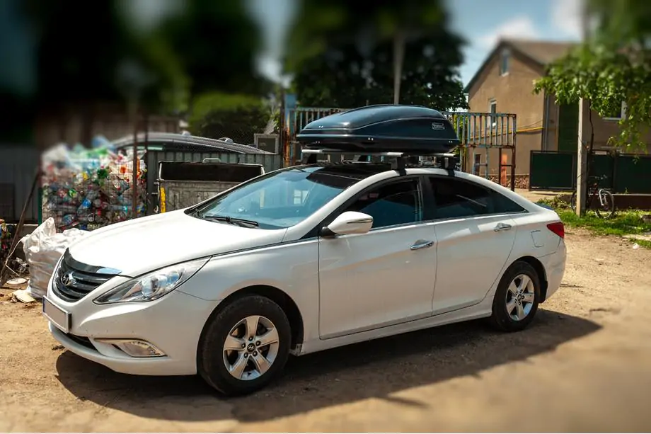Hyundai Sonata YF 2010-2014 рр. Перемички на гладку дах (2 шт, Asaf V4) Фото 8