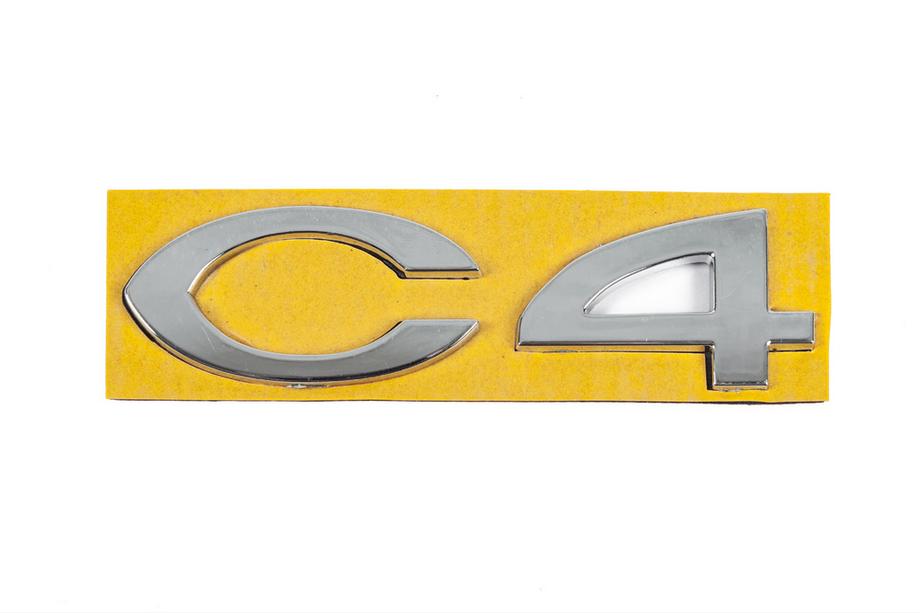 Citroen C-4 2004-2010 рр. Напис C4 8665.Y4 (108мм на 30мм) Image