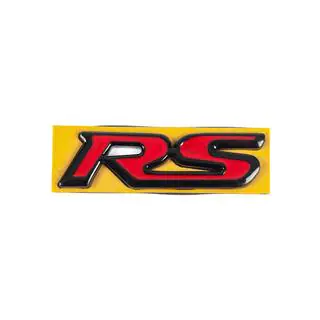 Напис RS  червоно-чорний (95мм на 25мм) фото 1