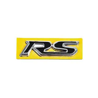 Напис RS чорний з хром (95мм на 25мм) фото 1