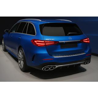 Накладка на задній бампер Carmos мат (SW, нерж) Mercedes C-class W206 2022- рр. фото 1