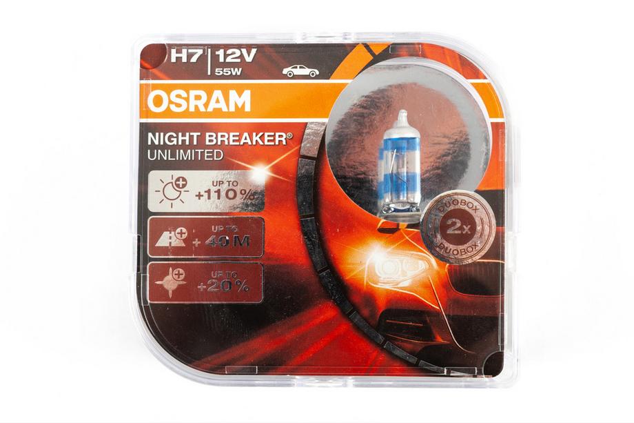 Лампа головного світла Osram H7 55W Night Breaker Unlimited 64210NBU Image