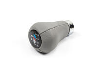 Ручка КПП ОЕМ (кожзам, сіра гладка) фото 1