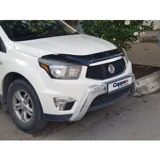 Дефлектор капота (2013-2018, EuroCap) SsangYong Action 2005-2018 рр. фото 2