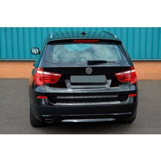 Накладка зі сталі на задній бампер OmsaLine (глянець, нерж.) BMW X3 F25 2011-2018 рр. фото 3