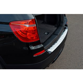 Накладка зі сталі на задній бампер OmsaLine (глянець, нерж.) BMW X3 F25 2011-2018 рр. фото 1